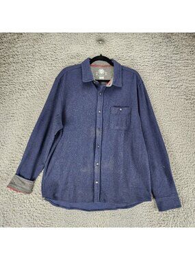Flag & Anthem Shirt Mens Large Navy Blue Long Sleeve Button Up *NWT*